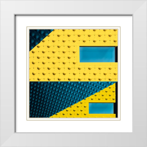 Van Son - Studded Fasade White Modern Wood Framed Art Print with Double Matting by Son, Van