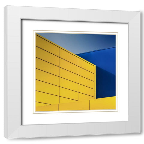 Vangindertael - Primary Colours White Modern Wood Framed Art Print with Double Matting by Vangindertael