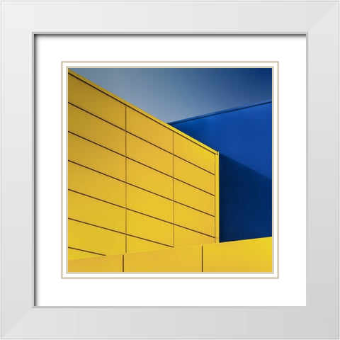 Vangindertael - Primary Colours White Modern Wood Framed Art Print with Double Matting by Vangindertael
