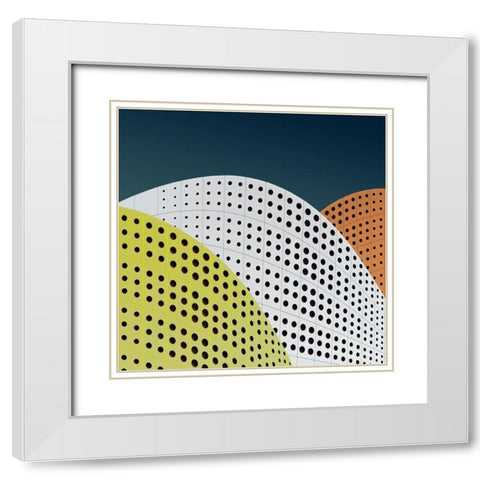 Vangindertael - Perforations White Modern Wood Framed Art Print with Double Matting by Vangindertael
