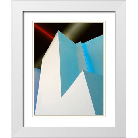 Vangindertael - Laser and Neon White Modern Wood Framed Art Print with Double Matting by Vangindertael