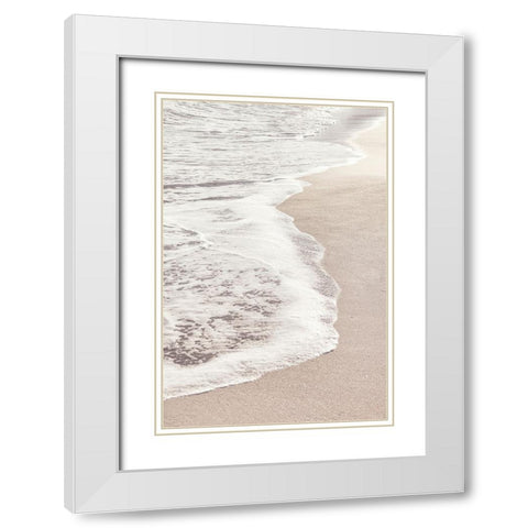 Studio III - Beach 006 White Modern Wood Framed Art Print with Double Matting by Studio III
