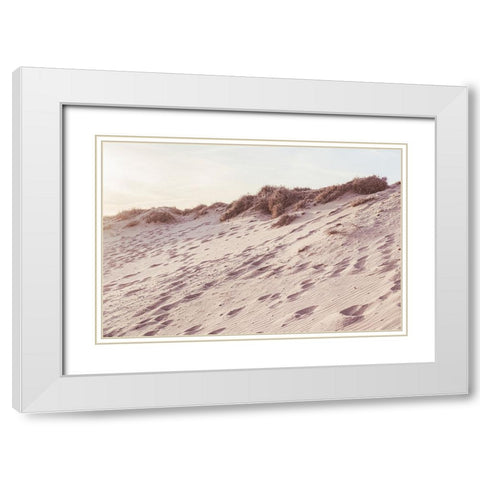 Studio III - Beach 008 White Modern Wood Framed Art Print with Double Matting by Studio III