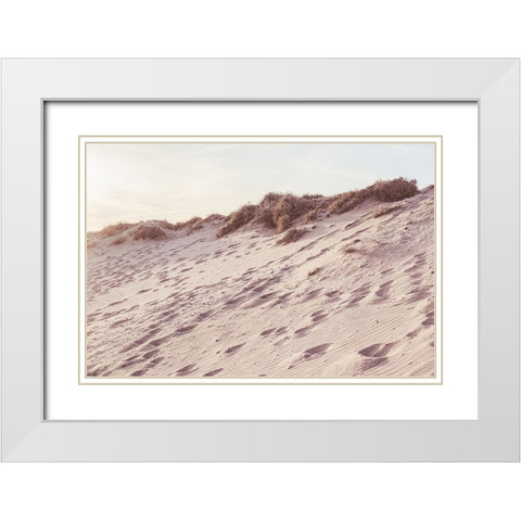 Studio III - Beach 008 White Modern Wood Framed Art Print with Double Matting by Studio III