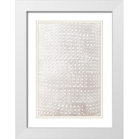 Studio III - Pattern Clay I  White Modern Wood Framed Art Print with Double Matting by Studio III