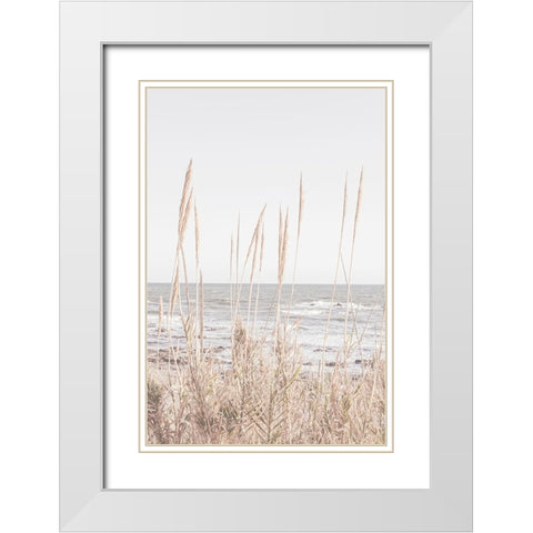 Studio III - Beach Vass 001 White Modern Wood Framed Art Print with Double Matting by Studio III