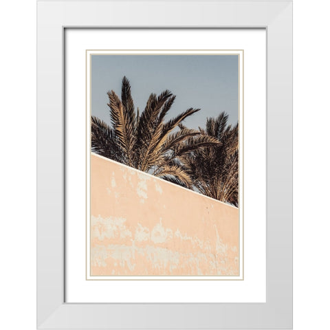Studio III - Palm  White Modern Wood Framed Art Print with Double Matting by Studio III