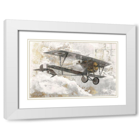 Airplane I  White Modern Wood Framed Art Print with Double Matting by Roozbeh