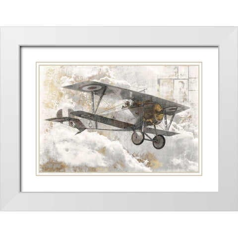 Airplane I  White Modern Wood Framed Art Print with Double Matting by Roozbeh