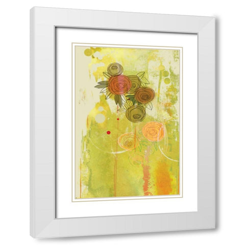 For You White Modern Wood Framed Art Print with Double Matting by PI Studio