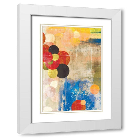 Spherical II White Modern Wood Framed Art Print with Double Matting by PI Studio