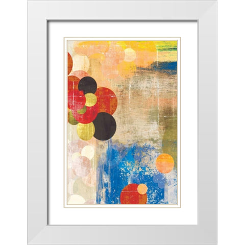 Spherical II White Modern Wood Framed Art Print with Double Matting by PI Studio