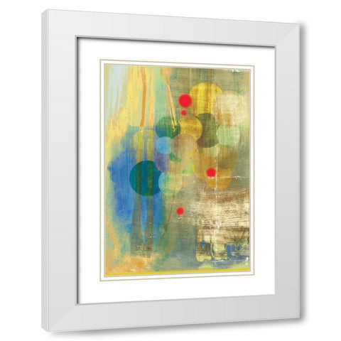 Spherical II White Modern Wood Framed Art Print with Double Matting by PI Studio