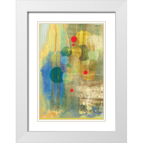 Spherical II White Modern Wood Framed Art Print with Double Matting by PI Studio