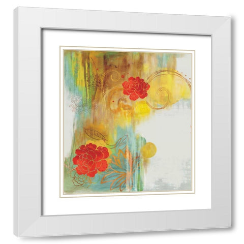 So Pretty White Modern Wood Framed Art Print with Double Matting by PI Studio