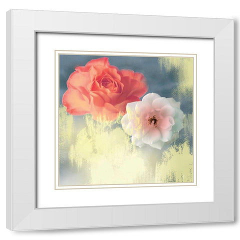 Softness White Modern Wood Framed Art Print with Double Matting by PI Studio