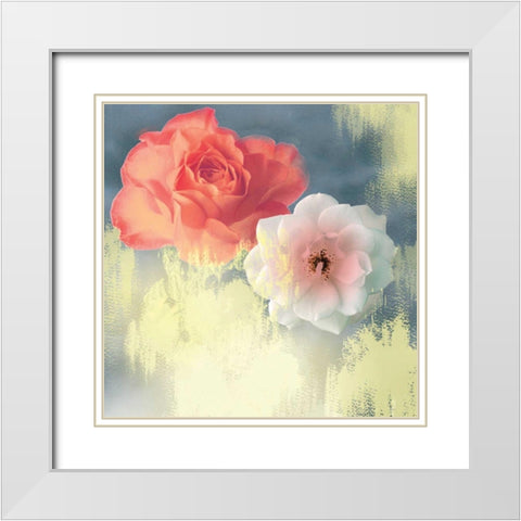 Softness White Modern Wood Framed Art Print with Double Matting by PI Studio