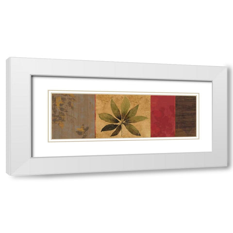 Leaf Impressions I White Modern Wood Framed Art Print with Double Matting by PI Studio