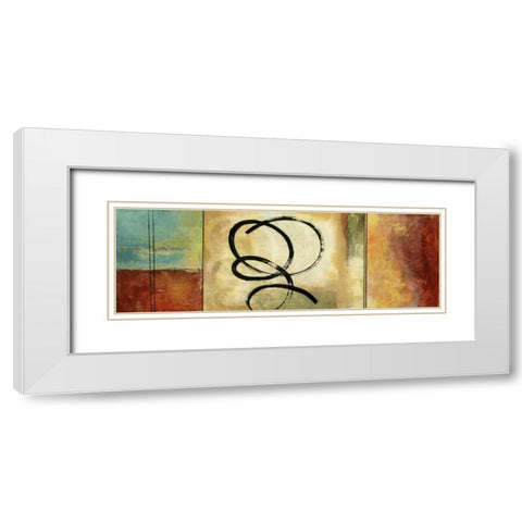 Twirlies I White Modern Wood Framed Art Print with Double Matting by PI Studio