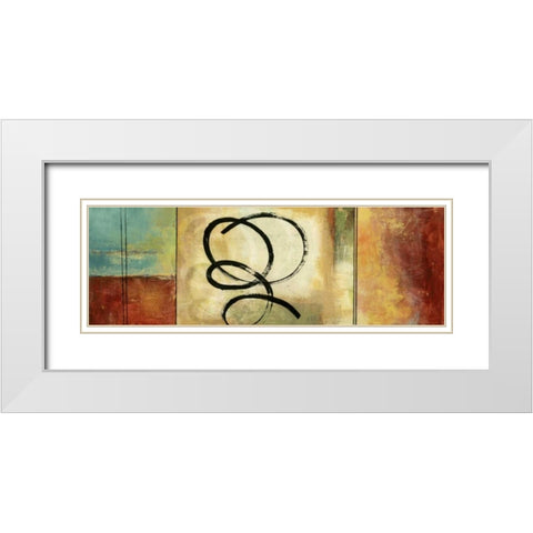 Twirlies I White Modern Wood Framed Art Print with Double Matting by PI Studio