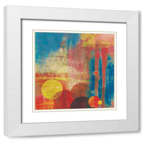 Big Lights White Modern Wood Framed Art Print with Double Matting by PI Studio