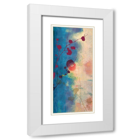 Bliss White Modern Wood Framed Art Print with Double Matting by PI Studio