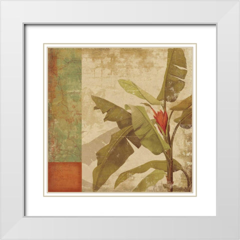 Planta White Modern Wood Framed Art Print with Double Matting by PI Studio