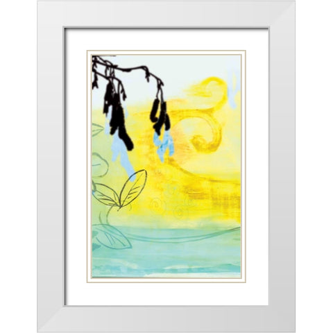 Prettiness White Modern Wood Framed Art Print with Double Matting by PI Studio