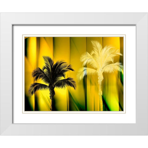 One Blond White Modern Wood Framed Art Print with Double Matting by PI Studio