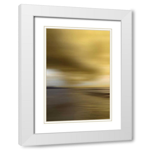 All Aglow White Modern Wood Framed Art Print with Double Matting by PI Studio