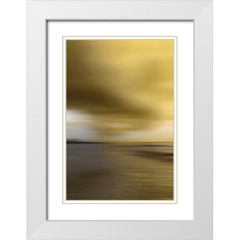 All Aglow White Modern Wood Framed Art Print with Double Matting by PI Studio