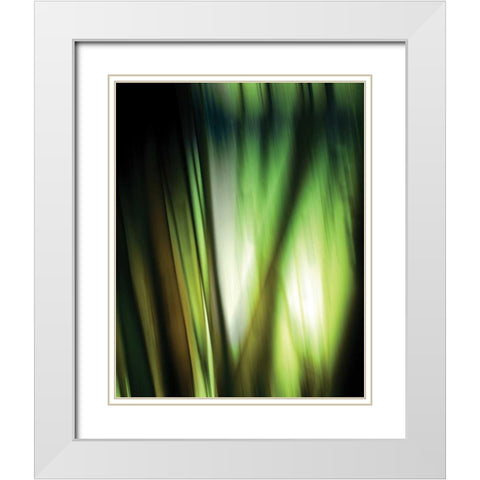 Organic I White Modern Wood Framed Art Print with Double Matting by PI Studio