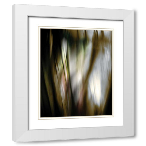 Organic III White Modern Wood Framed Art Print with Double Matting by PI Studio