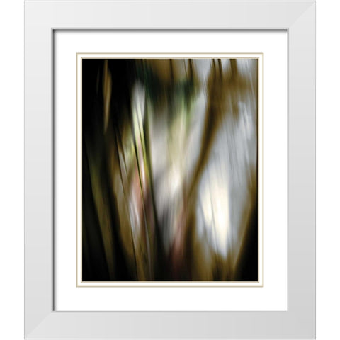 Organic III White Modern Wood Framed Art Print with Double Matting by PI Studio