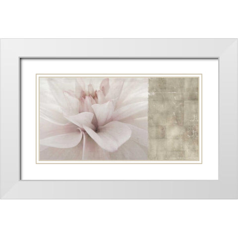 Softness White Modern Wood Framed Art Print with Double Matting by PI Studio