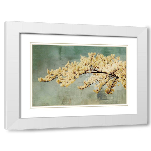 Snowfall White Modern Wood Framed Art Print with Double Matting by PI Studio