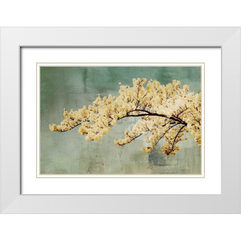 Snowfall White Modern Wood Framed Art Print with Double Matting by PI Studio