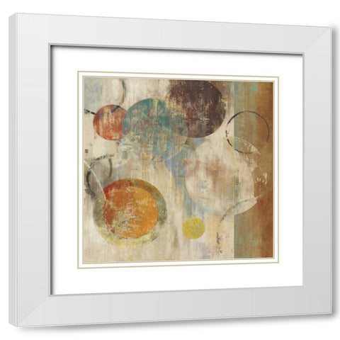 Bubbles White Modern Wood Framed Art Print with Double Matting by PI Studio