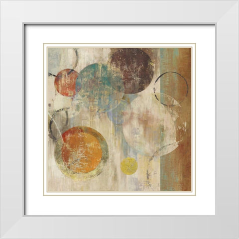 Bubbles White Modern Wood Framed Art Print with Double Matting by PI Studio