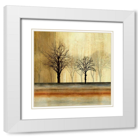 Escape White Modern Wood Framed Art Print with Double Matting by PI Studio