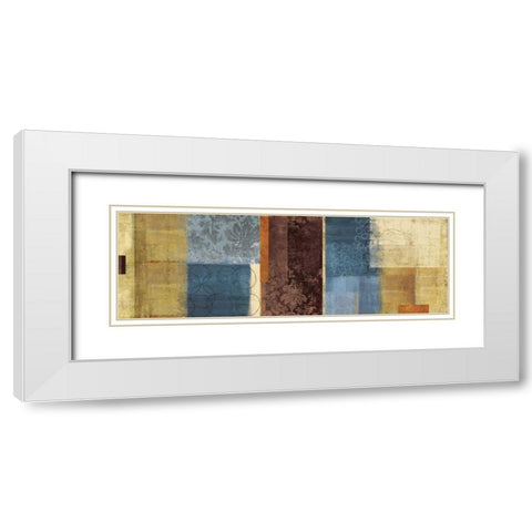 Textures White Modern Wood Framed Art Print with Double Matting by PI Studio