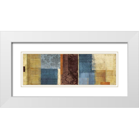 Textures White Modern Wood Framed Art Print with Double Matting by PI Studio