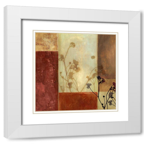 Raku White Modern Wood Framed Art Print with Double Matting by PI Studio