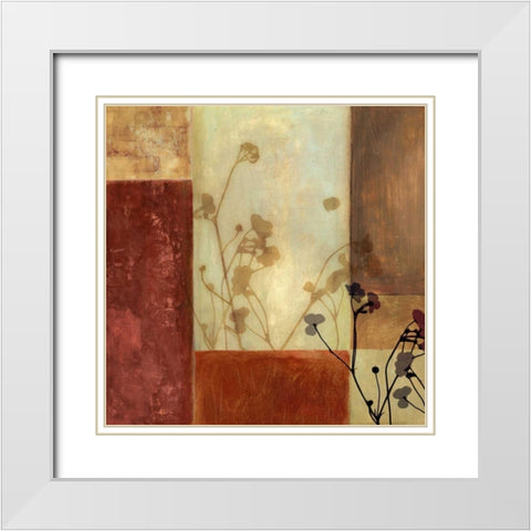 Raku White Modern Wood Framed Art Print with Double Matting by PI Studio