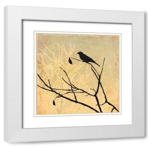 Perched White Modern Wood Framed Art Print with Double Matting by PI Studio