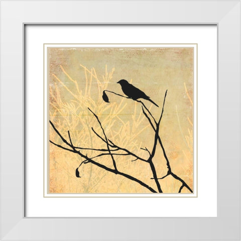 Perched White Modern Wood Framed Art Print with Double Matting by PI Studio