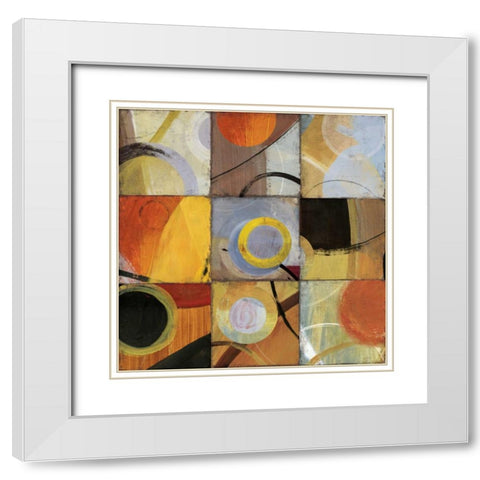 Hole in  Nine White Modern Wood Framed Art Print with Double Matting by PI Studio