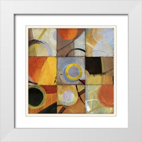 Hole in  Nine White Modern Wood Framed Art Print with Double Matting by PI Studio