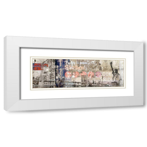 Cube 8 White Modern Wood Framed Art Print with Double Matting by PI Studio