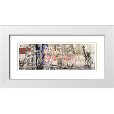 Cube 8 White Modern Wood Framed Art Print with Double Matting by PI Studio